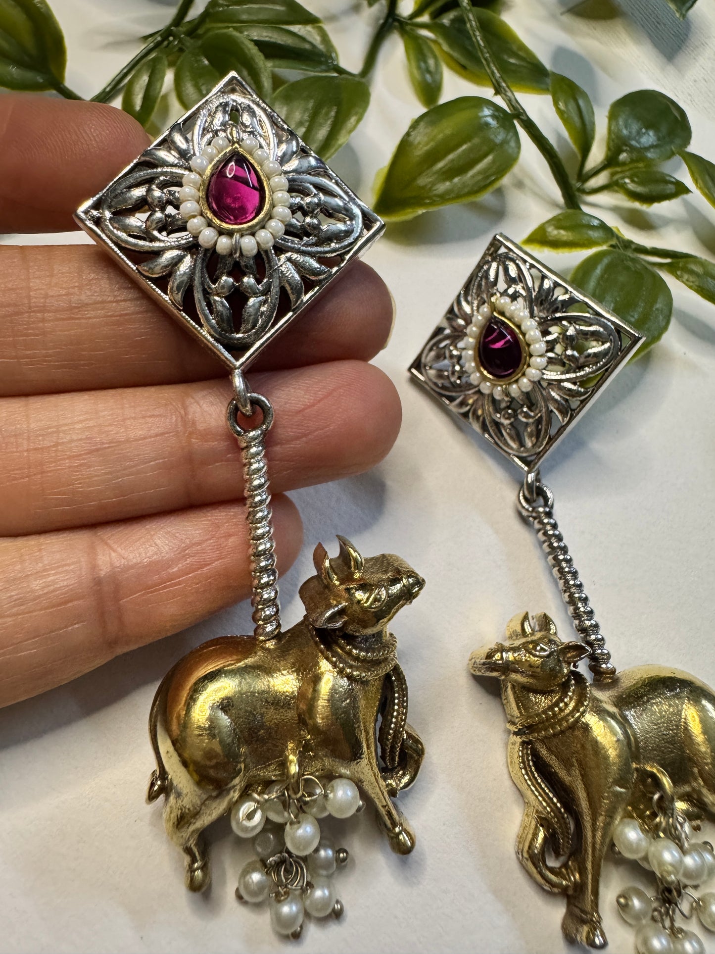 Nandi Dual tone Earrings