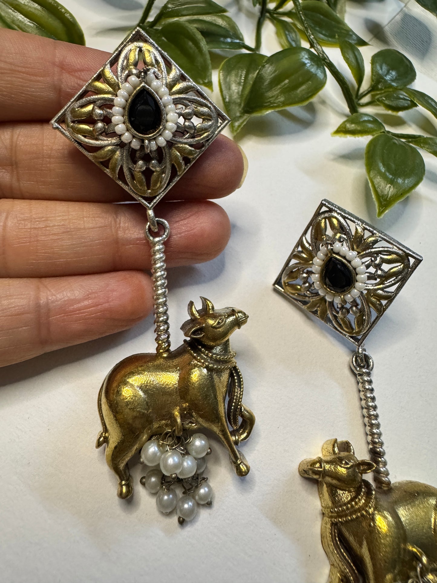 Nandi Dual tone Earrings