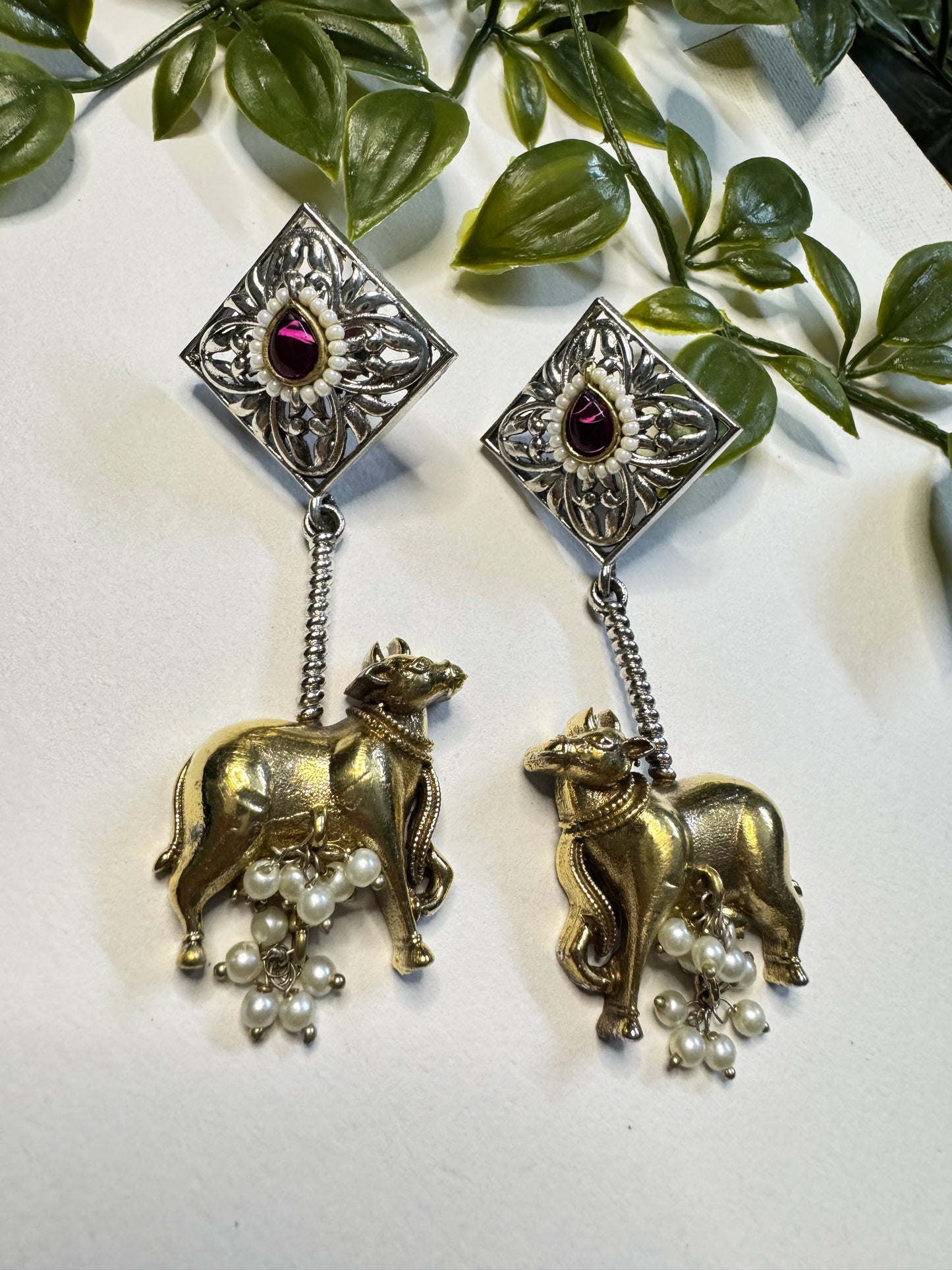 Nandi Dual tone Earrings