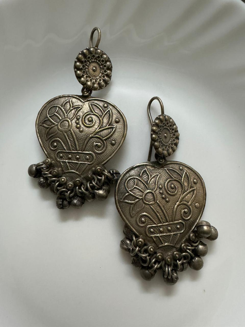 Heart Shape Drop Earrings