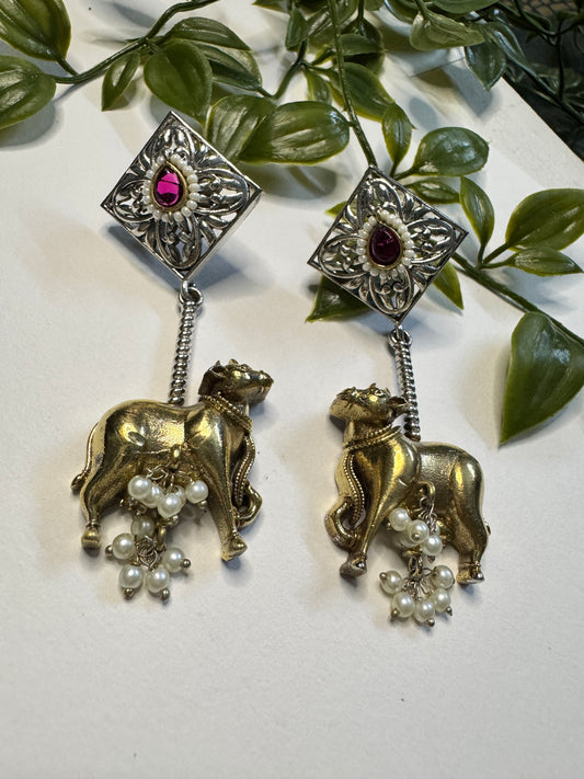 Nandi Dual tone Earrings