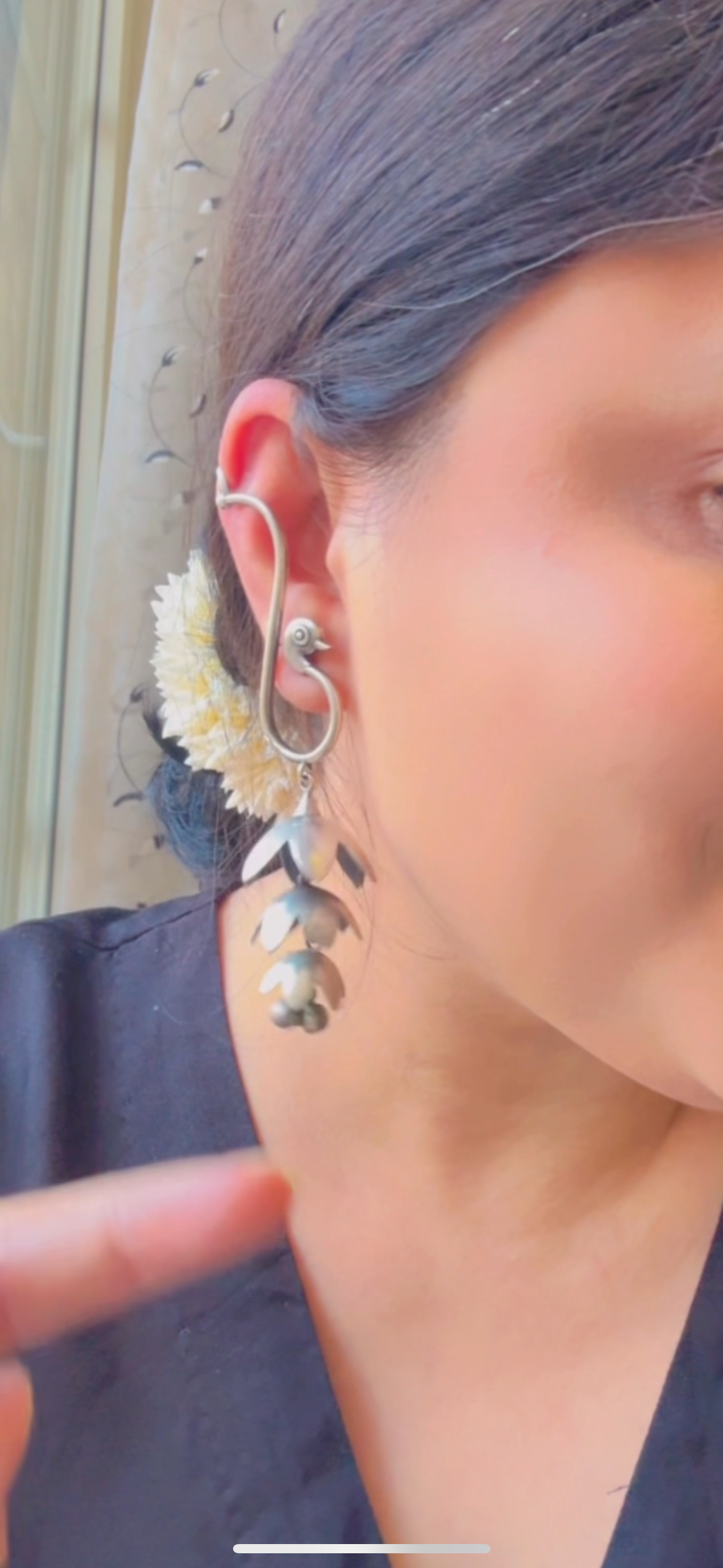 Peacock Earcuffs