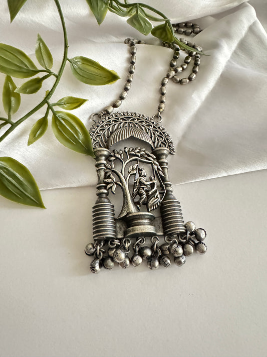 Vasudev Oxidised Necklace