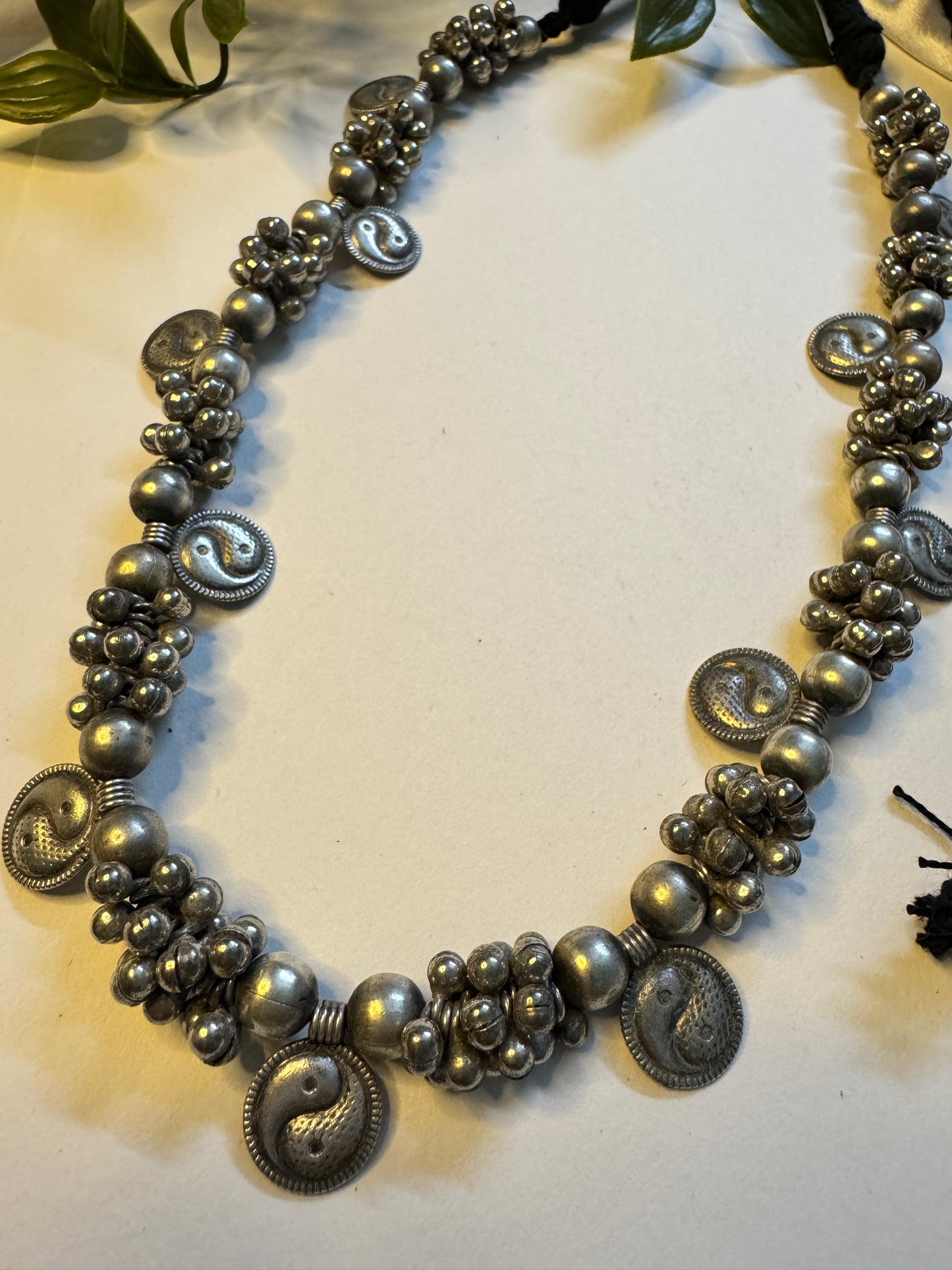 Handmade Shakti silverlookalike Neckpiece