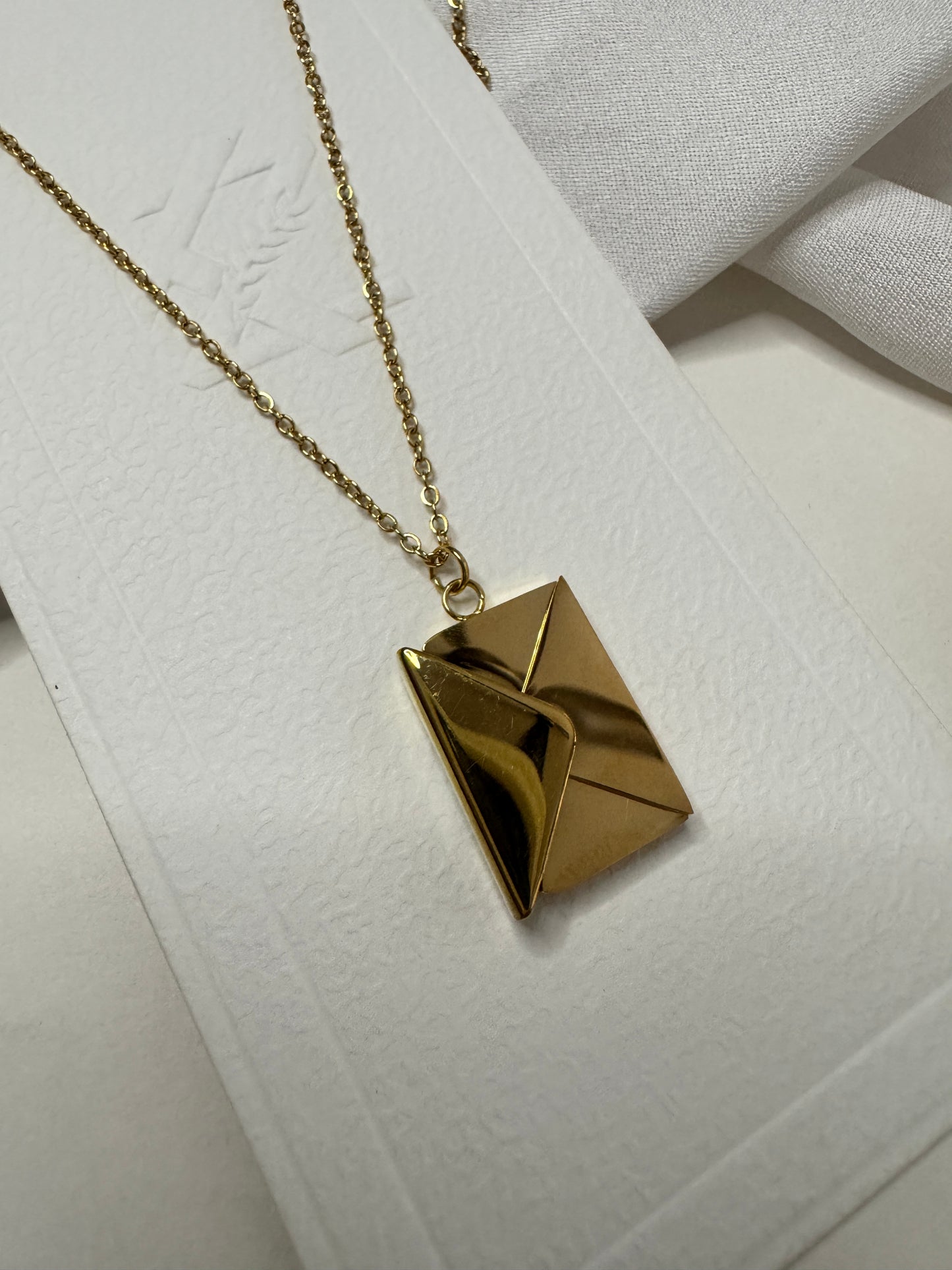 Anti tarnish love letter Necklace