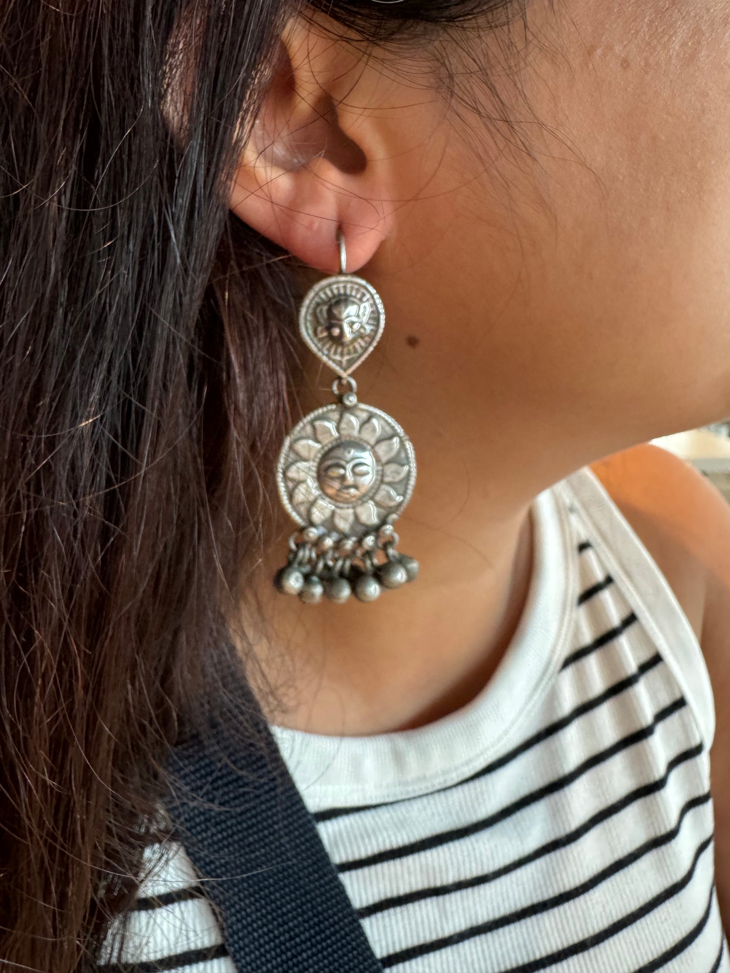Sun Face Handmade Earrings