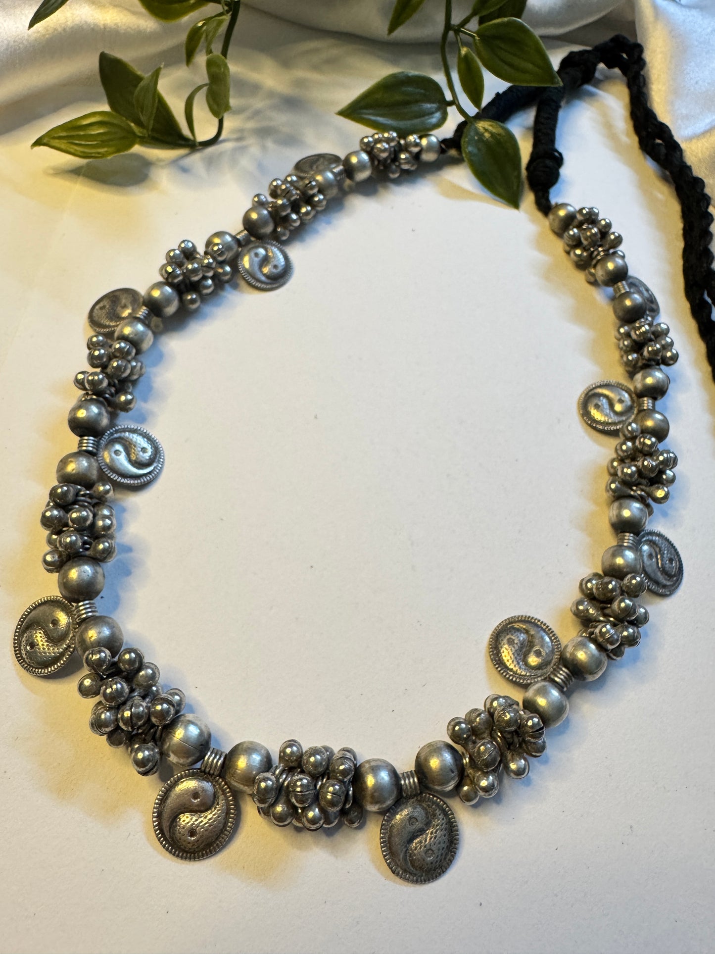 Handmade Shakti silverlookalike Neckpiece
