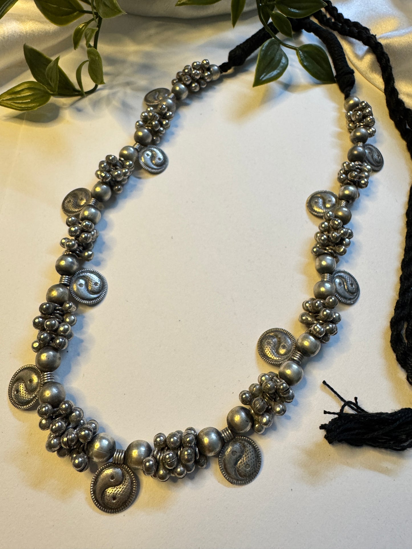 Handmade Shakti silverlookalike Neckpiece