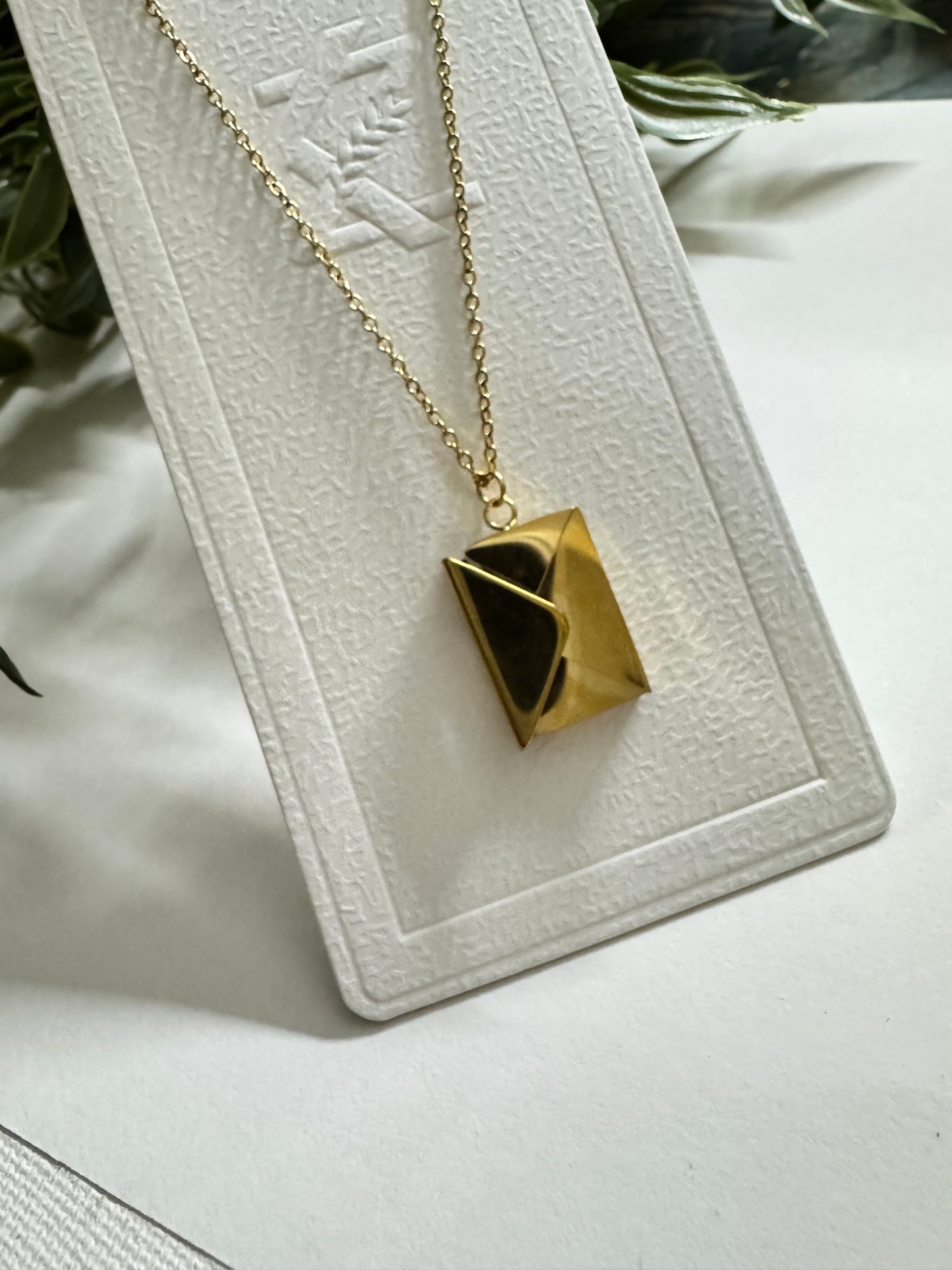 Anti tarnish love letter Necklace