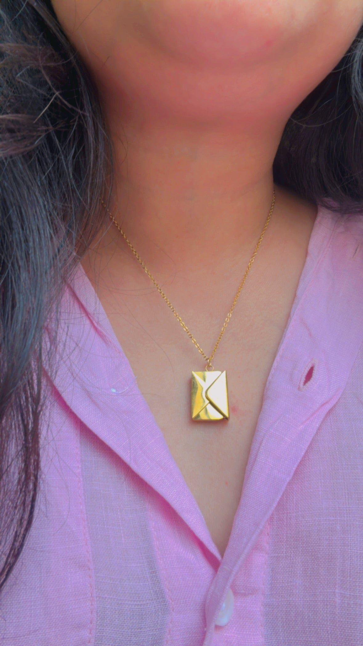 Anti tarnish love letter Necklace