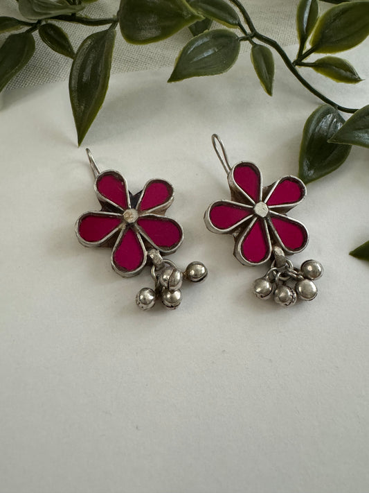 Glass Handmade Floral Earrings