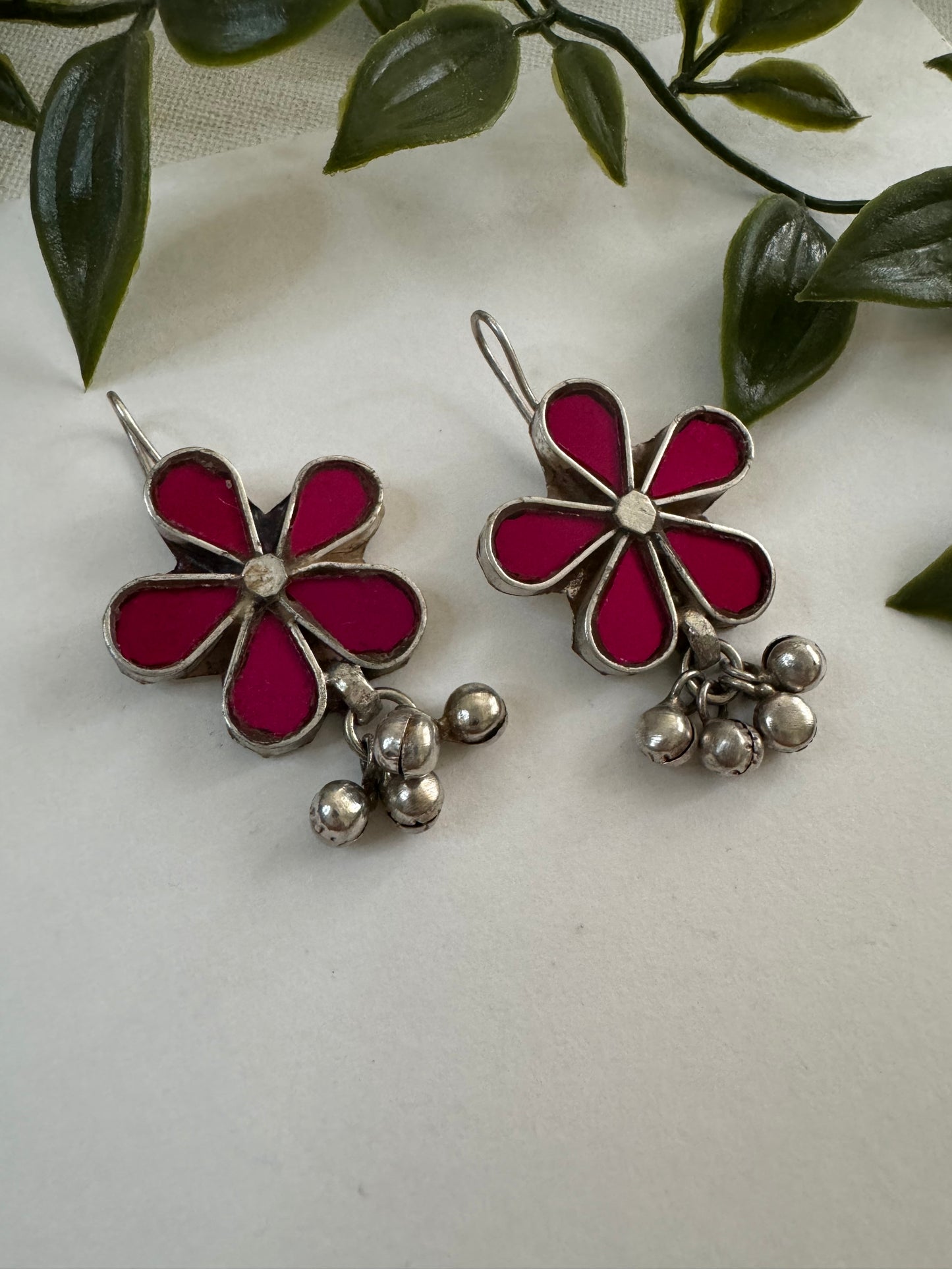 Glass Handmade Floral Earrings
