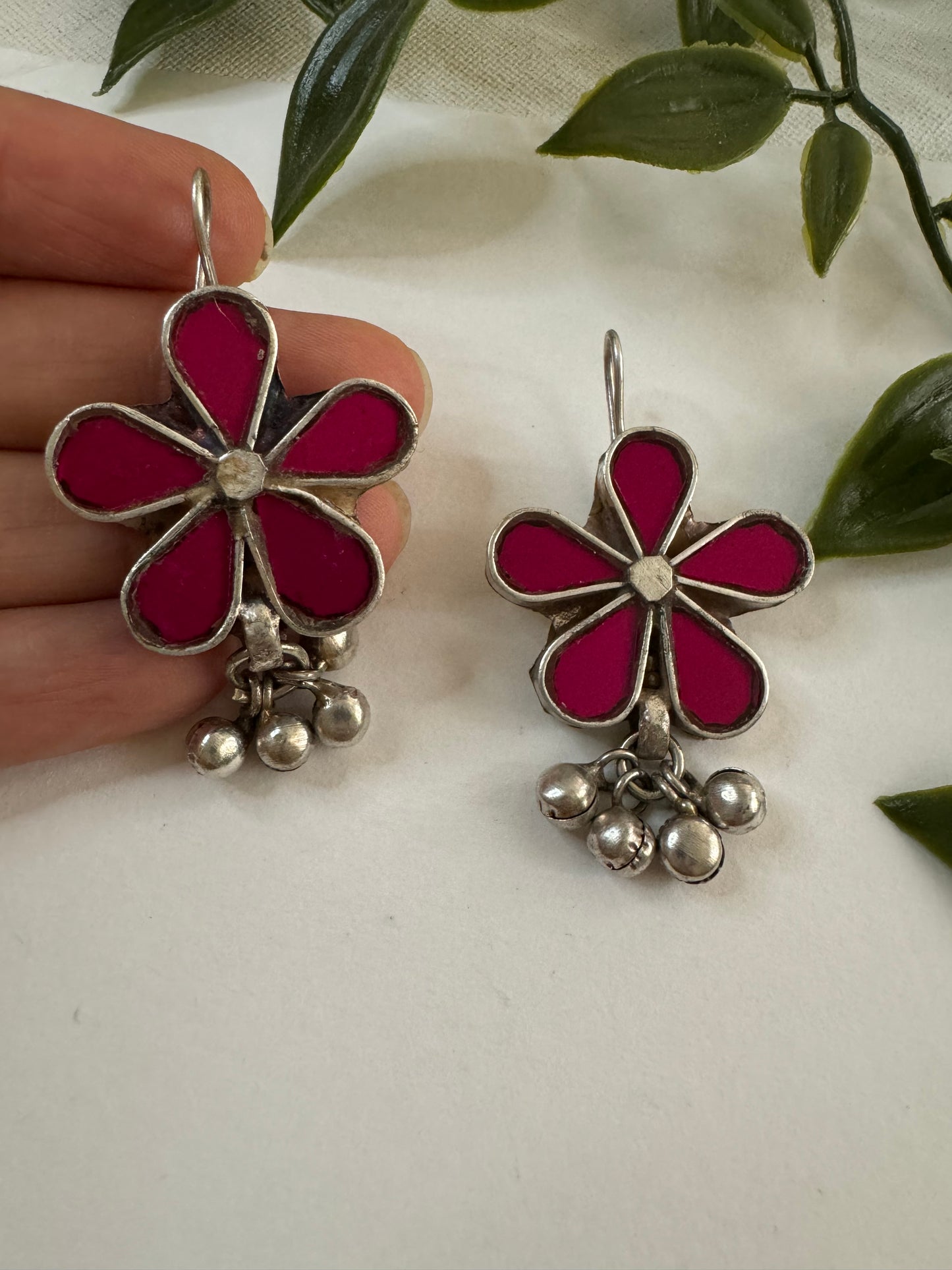 Glass Handmade Floral Earrings