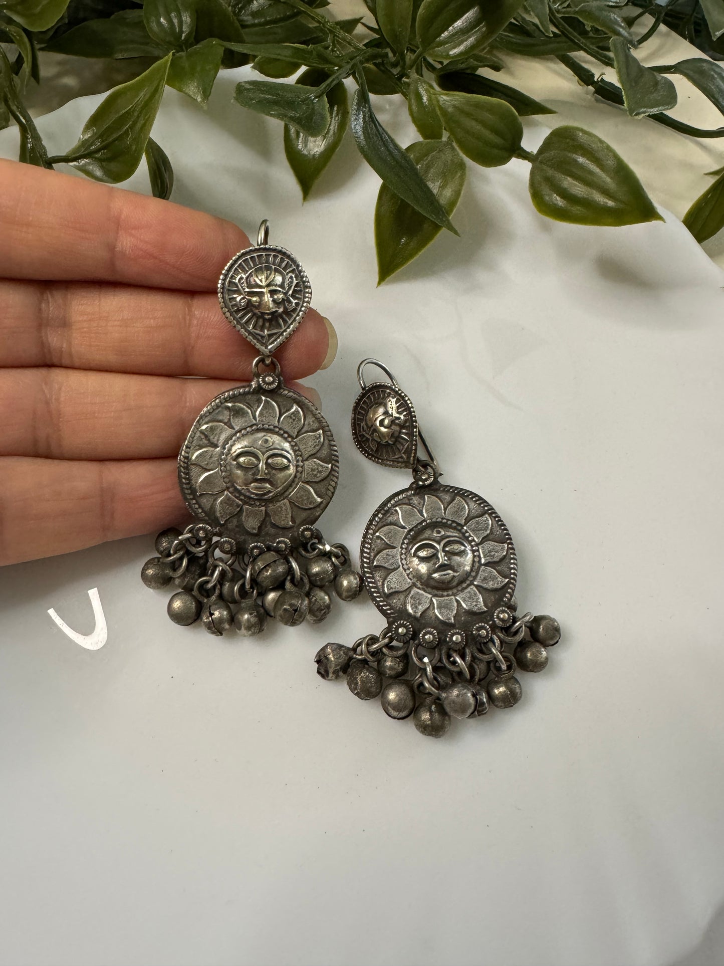 Sun Face Handmade Earrings