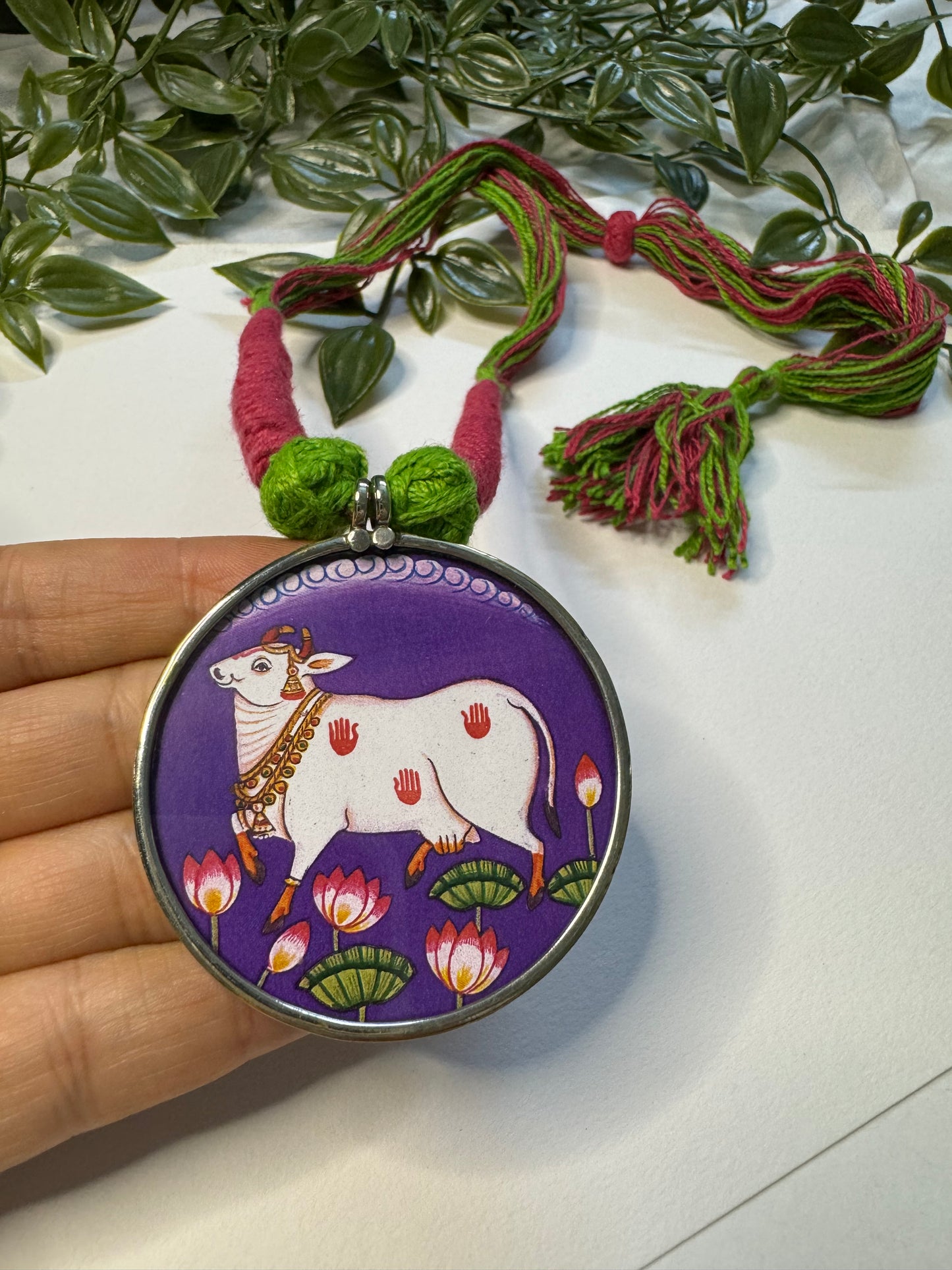Cow Hand-painted Necklaces