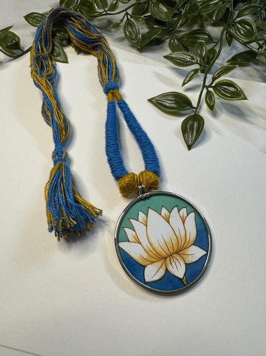 Lotus Hand Painting Necklace