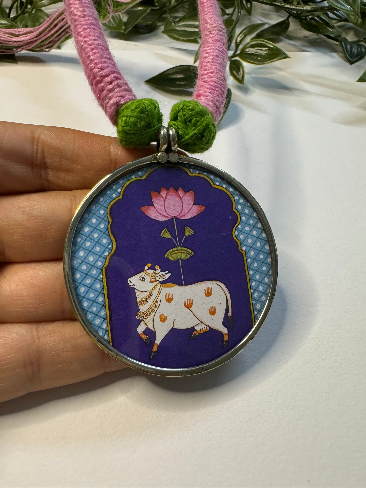 Cow Hand-painted Necklaces
