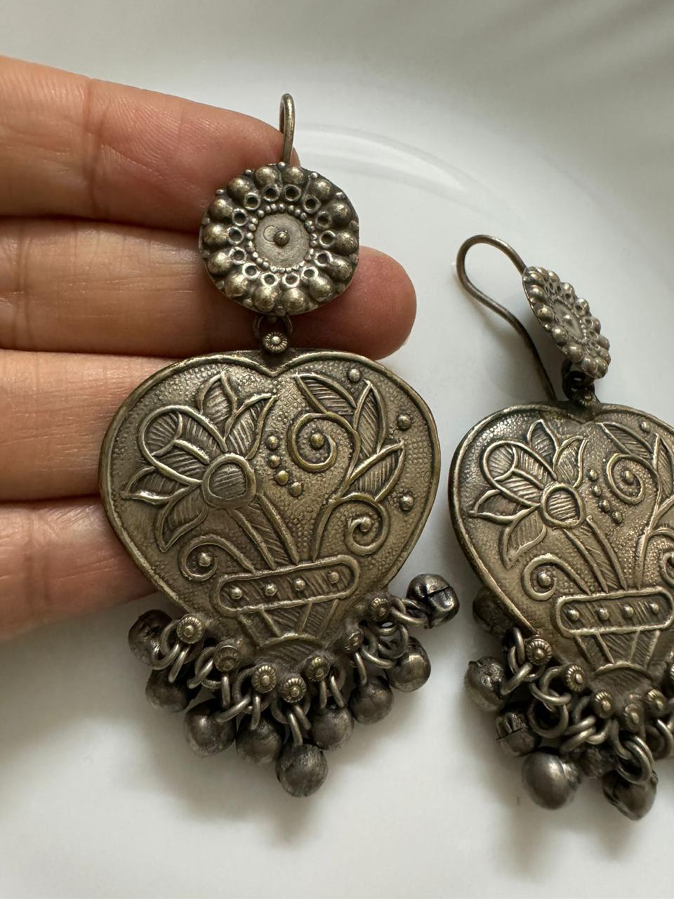 Heart Shape Drop Earrings