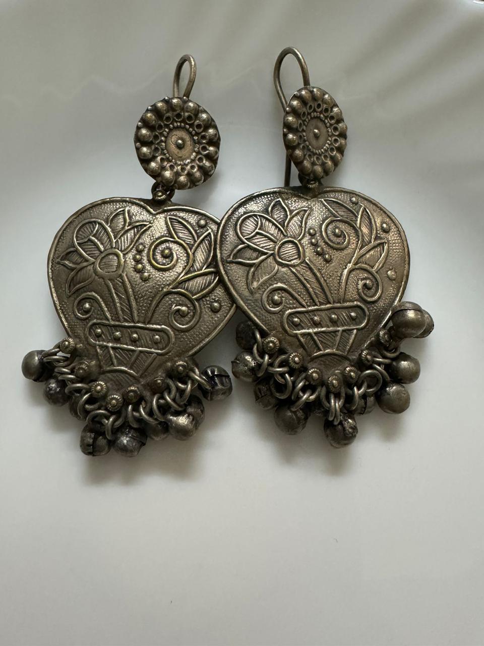 Heart Shape Drop Earrings